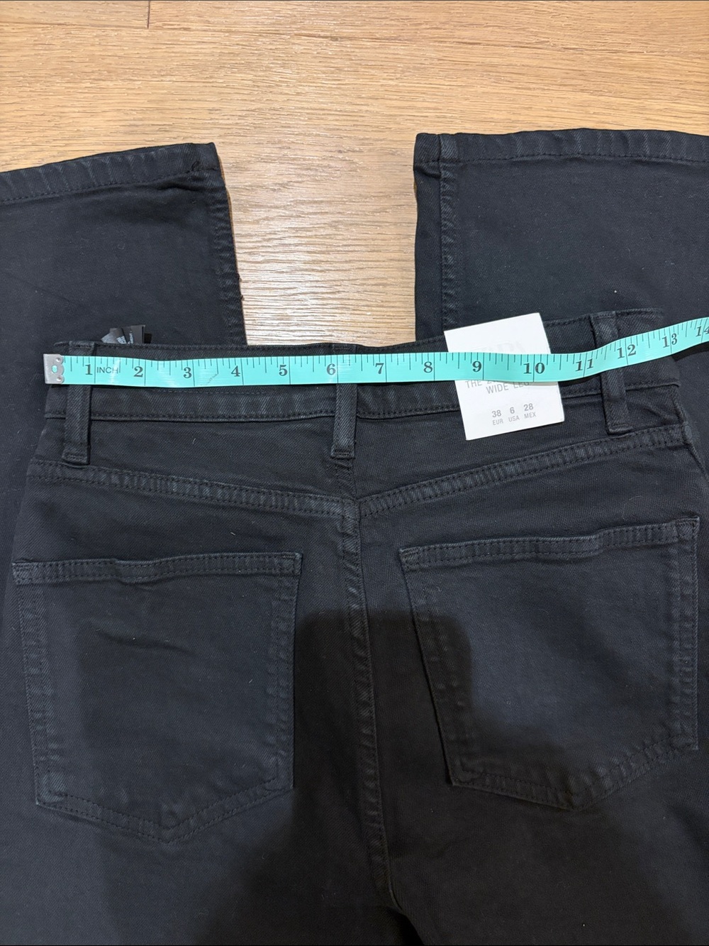 NWT Zara Women’s High-Waist Wide-Leg Jeans - Black - Picture 6 of 6